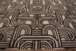 Border of Oversized Black and White Color Art Deco Design Contemporary Modern Area Rug 11853 by Nazmiyal Antique Rugs