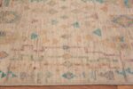 Border of Captivating And Artistic Pastel Color Contemporary Modern Rustic Tribal Geometric Design Hallway Runner Rug 11039 by Nazmiyal Antique Rugs
