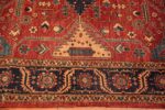 Border of Rustic Tribal Geometric Allover Persian Heriz Serapi Design Modern Area Rug 11230 by Nazmiyal Antique Rugs