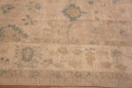 Border of Soft Neutral Contemporary Modern Turkish Oushak Design Area Rug 11603 by Nazmiyal Antique Rugs