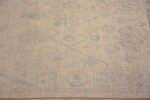 Border of Wonderfully Decorative and Calming Soft Pastel Ivory Cream Color Modern Turkish Oushak Design Runner Rug 11199 by Nazmiyal Antique Rugs