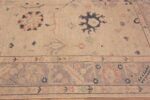 Border of Beautiful and Decorative Soft Pastel Color Tribal Geometric Floral Design Room Size Modern Turkish Oushak Design Area Rug 11375 by Nazmiyal Antique Rugs