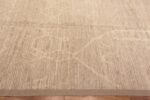 Border of Extremely Decorative Square Shape Cream Color Artistic Abstract Tribal Design Modern Rug 11721 by Nazmiyal Antique Rugs