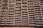 Border of Square Shape Grey Neutral Geometric Tribal Modern Area Rug 11562 by Nazmiyal Antique Rugs