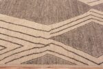 Border of Trendy Earthy Tones Primitive Design Modern Large Rug 11723 by Nazmiyal Antique Rugs