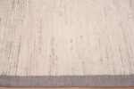 Border of Trendy Large Ivory Decorative Contemporary Modern Area Rug 11747 by Nazmiyal Antique Rugs
