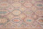 Border of Tribal Geometric Diamond Design Rustic Hallway Runner Rug 11012 by Nazmiyal Antique Rugs