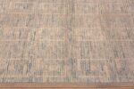 Border of Texture of Tribal Geometric Design Light Blue Color Modern Hallway Runner Rug 11144 by Nazmiyal Antique Rugs