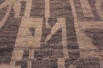 Border of An Impressively Artistic Tribal Geometric Neutral Earth Tone Grey Modern Contemporary Room Size Rug 11600 by Nazmiyal Antique Rugs
