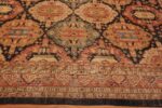 Border of Beautiful rustic tribal geometric Persian Heriz design modern room size area rug 11526 by Nazmiyal Antique Rugs