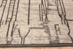 Border of A Facinating Artistic Tribal Geometric Design Cream and Charcoal Color Modern Room Size Rug 11305 Border of A Facinating Artistic Tribal Geometric Design Cream and Charcoal Color Modern Room Size Rug 11305 by Nazmiyal Antique Rugs