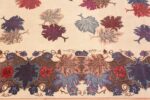 Border of Vintage Ivory Background Persian Khorassan Area Rug 72503 by Nazmiyal Antique Rugs
