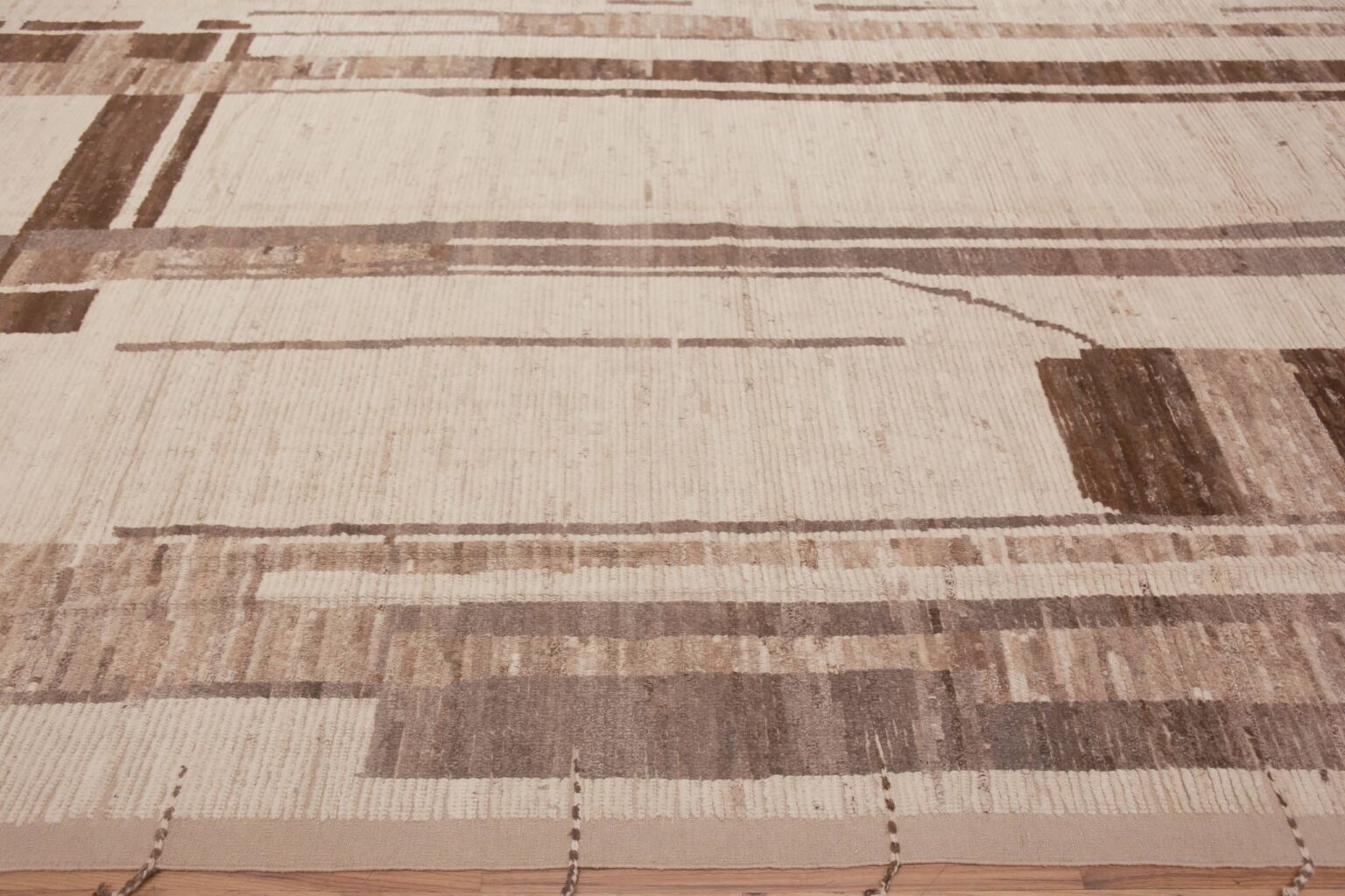 Contemporary Warm Modern Neutral Tribal Large Area Rug 11680