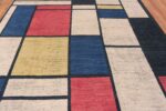 Bottom of Artistic Modern Contemporary Piet Mondrian Design Room Size Area Rug #11457 by Nazmiyal Antique Rugs