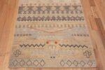 Bottom of Artistic Tribal Geometric Design Modern Hallway Runner Rug 11062 by Nazmiyal Antique Rugs