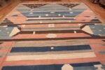 Bottom of Large Size Contemporary Flatweave Geometric Mid Century Modern Design Kilim Area Rug #11810 by Nazmiyal Antique Rugs