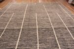 Bottom of Magnificent Large Size Geometric Design Grey Color Modern Contemporary Area Rug 11836 by Nazmiyal Antique Rugs