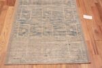 Bottom of Texture of Tribal Geometric Design Light Blue Color Modern Hallway Runner Rug 11144 by Nazmiyal Antique Rugs