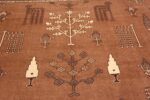 Center of Cypress Tree Garden Design Vintage Tribal Bakhtiari Area Rug 72510 by Nazmiyal Antique Rugs