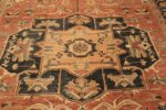 Center of Rustic Classic Persian Heriz Design Modern Area Rug 11658 by Nazmiyal Antique Rugs