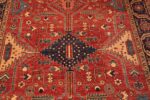 Center of Rustic Tribal Geometric Allover Persian Heriz Serapi Design Modern Area Rug 11230 by Nazmiyal Antique Rugs