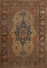 Classic Fine Antique Persian Kashan Mohtasham Rug 72454 by Nazmiyal Antique Rugs