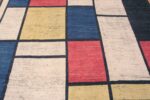 Close Up of Artistic Modern Contemporary Piet Mondrian Design Room Size Area Rug #11457 by Nazmiyal Antique Rugs