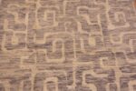 Close Up of Artistic Modern Gallery Size Soft Neutral Color Tribal Design Area Rug 11002 by Nazmiyal Antique Rugs