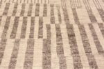 Close Up of Cream Gray Neutral Tribal Geometric Design Modern Area Rug 11664 by Nazmiyal Antique Rugs