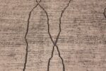Close Up of Truly Facinating Cream Color Background With A Tribal Nomadic Abstract Modern Room Size Area Rug 11683 by Nazmiyal Antique Rugs