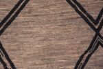 Close Up of Facinating Geometric Chevron Design Square Shape Grey Color Modern Area Rug #11392 by Nazmiyal Antique Rugs