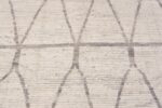 Close Up of Geometric Ivory Modern Contemporary Decorative Area Rug 11879 by Nazmiyal Antique Rugs