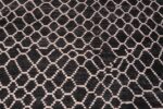 Close Up of Large Size Black and White Color Tribal Berber Moroccan Beni Ourain Design Modern Area Rug 11801 by Nazmiyal Antique Rugs