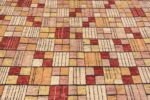 Close Up of Large Geometric Warm Colors Modern Area Rug 11760 by Nazmiyal Antique Rugs
