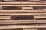 Close Up of Large Modern Contemporary Flat Woven Brown Geometric Kilim Area Rug 11838 by Nazmiyal Antique Rugs