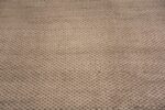 Close Up of Beautifully Decorative Large Size Neutral Cream Geometric Checkerboard Pattern Modern Contemporary Rug 11800 by Nazmiyal Antique Rugs