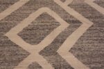 Close Up of Large Size Grey Color Flatweave Tribal Geometric Modern Kilim Rug #11822 by Nazmiyal Antique Rugs