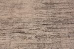 Close Up of Decorative and Versatile Large Size Squarish Shape Abstract Minimalist Solid Cream Modern Area Rug 11834 by Nazmiyal Antique Rugs