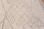Close Up of Large Tribal Berber Moroccan Beni Ourain Design Modern Contemporary Area Rug 11772 by Nazmiyal Antique Rugs