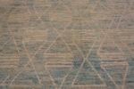 Close Up of Large Washed Out Sky Blue Tribal Geometric Contemporary Modern Area Rug 11757 by Nazmiyal Antique Rugs