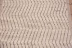Close Up of Light Neutral Wavy Geometric Chevron Design Runner Rug 11138 by Nazmiyal Antique Rugs