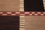 Close Up Modern Contemporary Flatwoven MCM Scandinavian Swedish Design Kilim Rug 11657 by Nazmiyal Antique Rugs