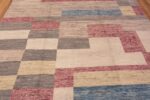 Close Up of Modern Contemporary Retro Geometric Design Area Rug 11506 by Nazmiyal Antique Rugs