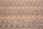 Close Up of Beautiful Calming Neutral Color Modern Contemporary Soft Pastel Color High Low Pile Geometric Chevron Design Rug 11491 by Nazmiyal Antique Rugs