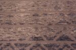 Close Up of Neutral Silver Grey Color Geometric Chevron Deign Modern Area Rug 11267 by Nazmiyal Antique Rugs