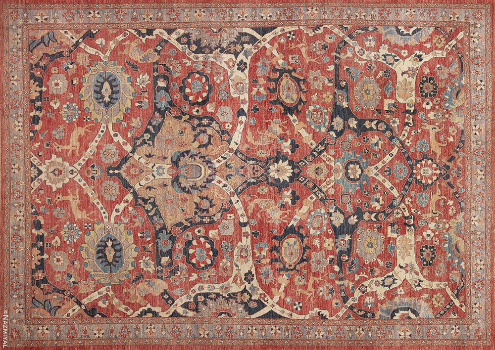 Contemporary Modern Classic Persian Oriental Design Area Rug 11659 by Nazmiyal Antique Rugs