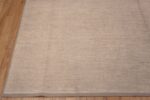 Corner of Abstract Solid Minimalist Cream Color Modern Room Size Area Rug 11689 by Nazmiyal Antique Rugs
