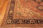 Corner of Beautifully Classic Persian Heriz Medallion Design Modern Room Size Area Rug 11525 by Nazmiyal Antique Rugs