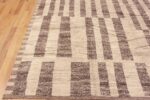 Corner of Cream Gray Neutral Tribal Geometric Design Modern Area Rug 11664 by Nazmiyal Antique Rugs