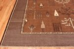 Corner of Cypress Tree Garden Design Vintage Tribal Bakhtiari Area Rug 72510 by Nazmiyal Antique Rugs